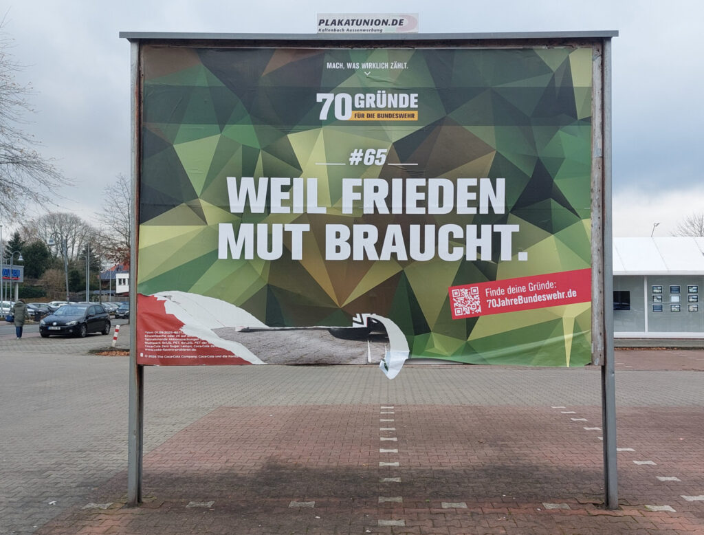 Werbeplakat der Bundeswehr in Dörpen am 24.11.2025
