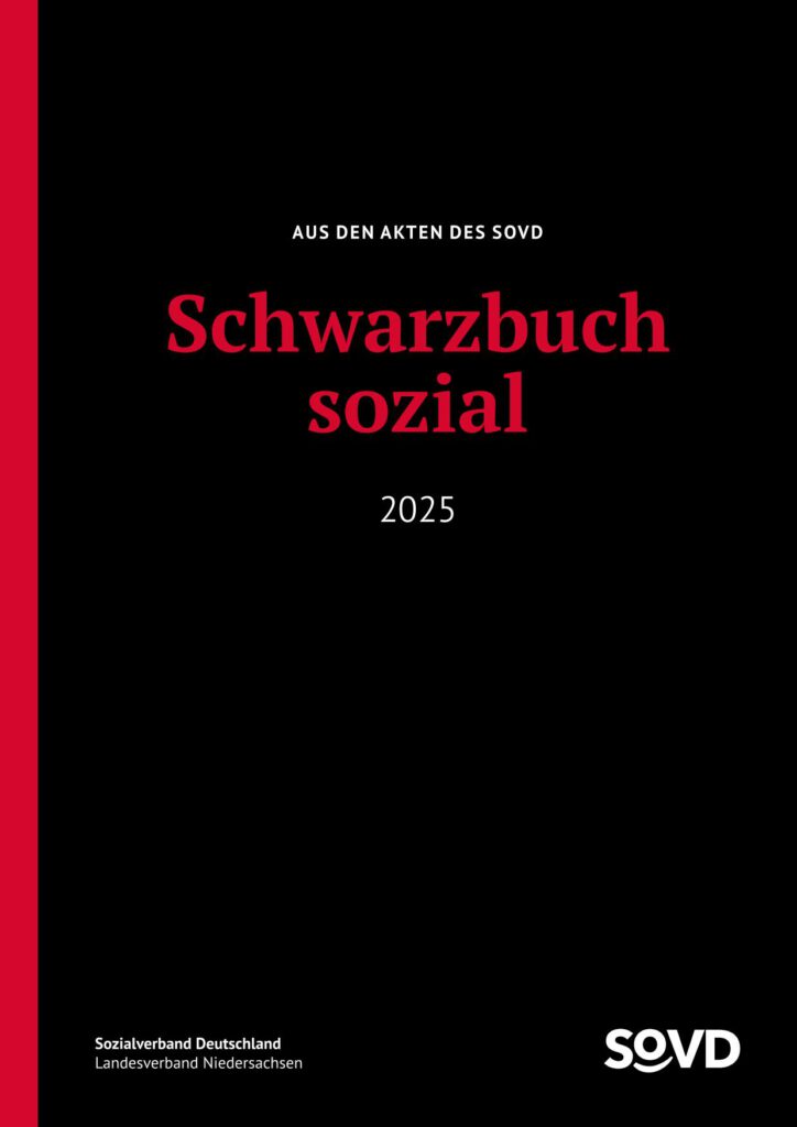 Cover Schwarzbuch 2025 des SoVD Niedersachsen