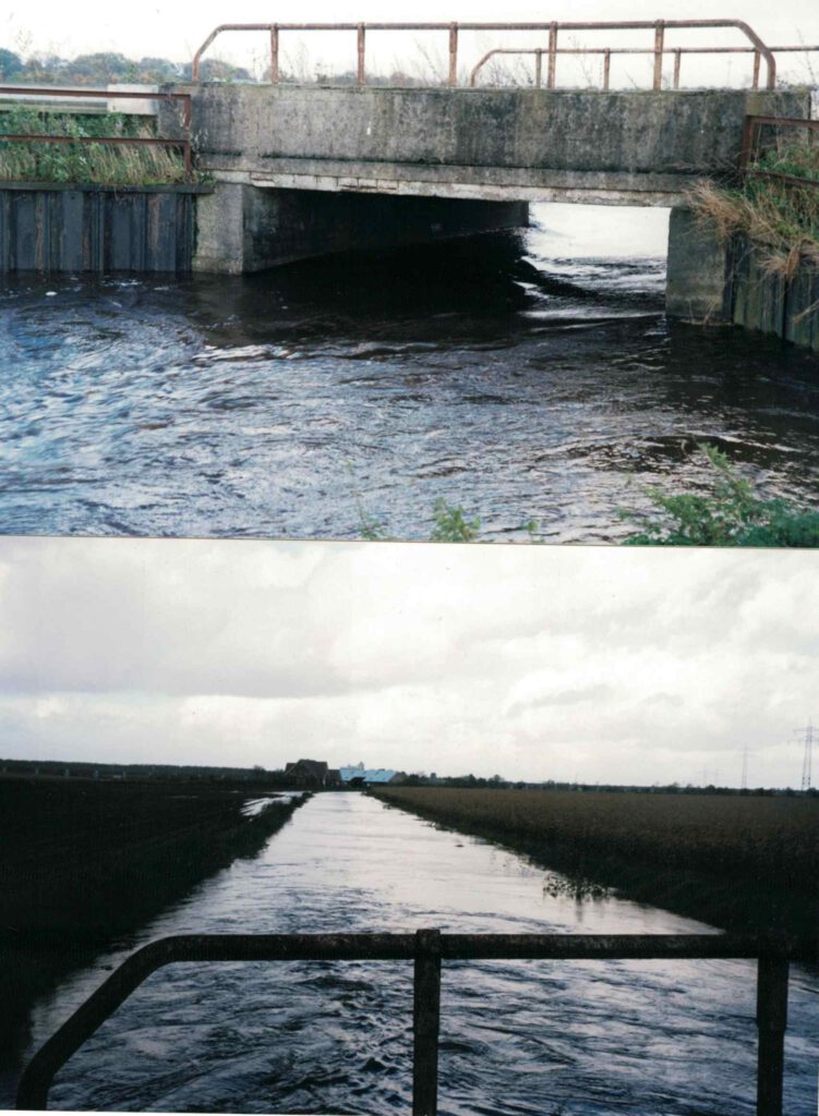 Hochwasser an der Wippinger Dever im Jahr 1998
