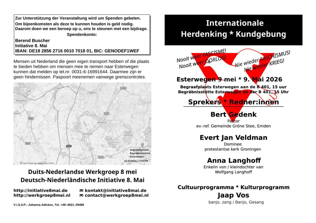Flyer zur Kundgebung am 9. Mai 2026