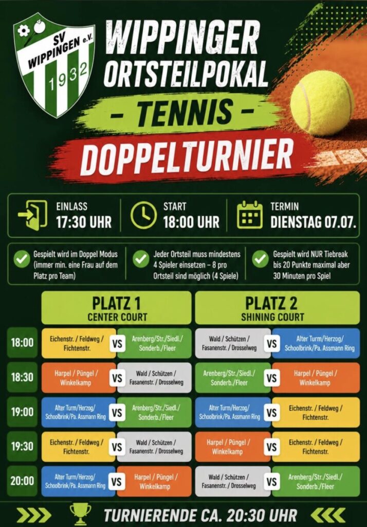 Flyer Tennisturnier