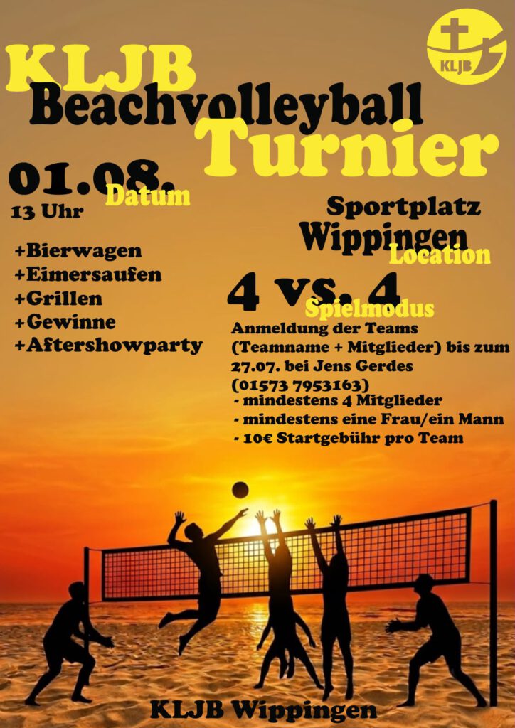 Flyer Beachvolleyballturnier der KLJB 2026