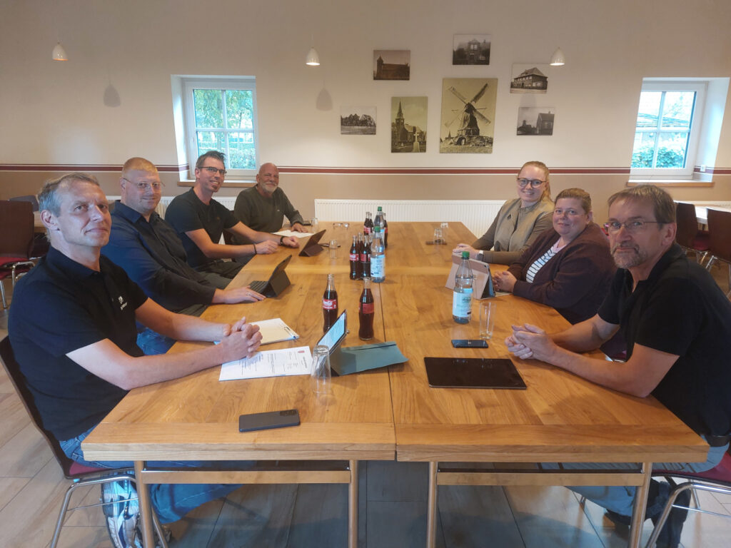 Gemeinderat Wippingen am 02.09.2026: v.l. Martin Hempen, Jonas Schwering, Christian Koers, Johannes Kuper, Marie-Theres Riedel, Silvia Klaas, Hermann-Josef Pieper
